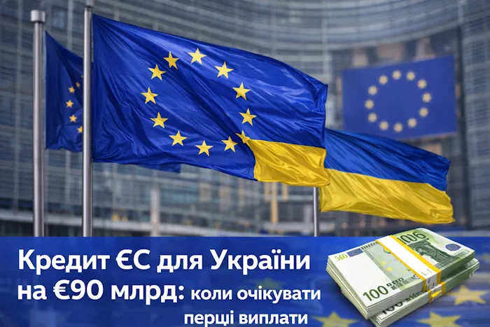 Кредит ЄС для України на €90 млрд коли очікувати перші виплати