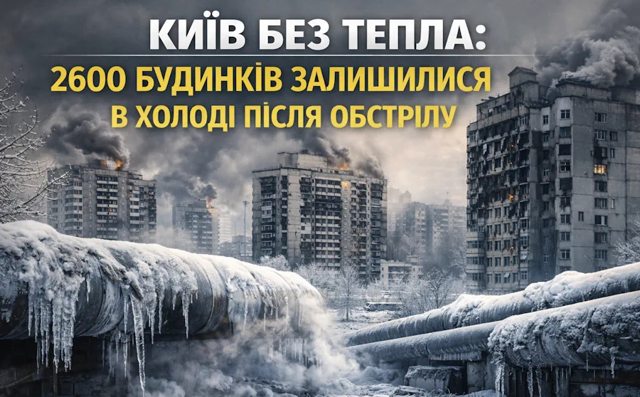 Київ без тепла 2600 будинків залишилися в холоді після обстрілу